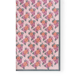 Floral table cloth with green hem