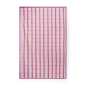 Table cloth with delicate lilac gingham pattern - full product